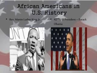 African Americans in U.S. History