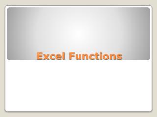 Excel Functions