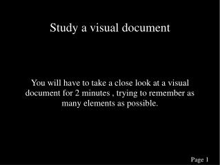 Study a visual document