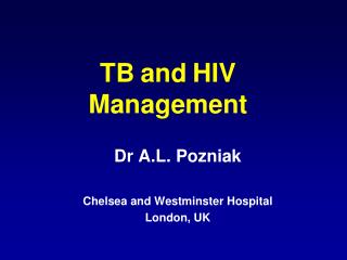 TB and HIV Management