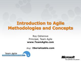 Introduction to Agile Methodologies and Concepts