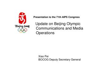 Presentation to the 71th AIPS Congress
