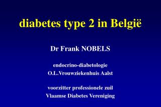 diabetes type 2 in België
