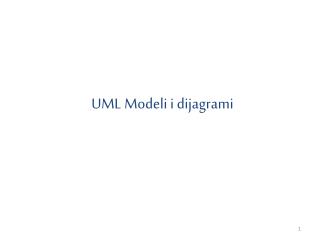 UML Modeli i dijagrami
