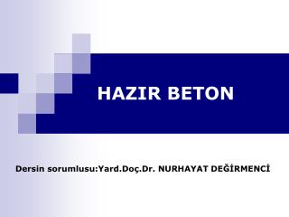HAZIR BETON
