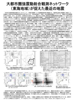 図２　 2004 年 9 月 5 日東海道沖地震の震度分布 　　　　左： 19:07 、右： 23:57