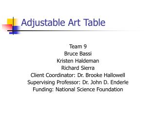 Adjustable Art Table