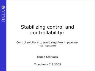 Stabilizing control and controllability: