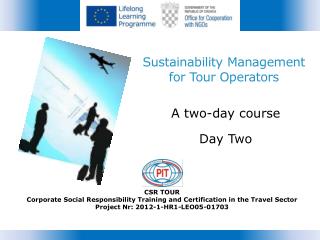 Sustainability Management for Tour Operators