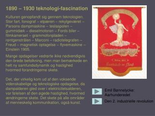 1890 – 1930 teknologi-fascination