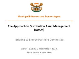 Briefing to Energy Portfolio Committee Date:	Friday, 1 November 2013, Parliament, Cape Town
