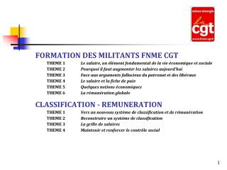 FORMATION DES MILITANTS FNME CGT