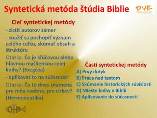 Syntetická metóda štúdia Biblie