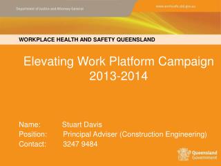 Elevating Work Platform Campaign 2013-2014