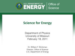 Science for Energy