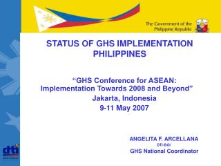 STATUS OF GHS IMPLEMENTATION PHILIPPINES