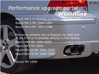 Performance upgrade portal W oth R line