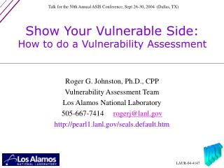 Show Your Vulnerable Side: How to do a Vulnerability Assessment
