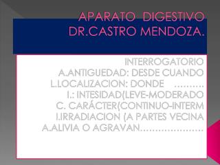 APARATO DIGESTIVO DR.CASTRO MENDOZA.