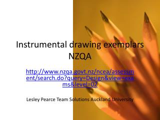 Instrumental drawing exemplars NZQA