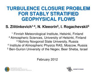 Turbulence closure problem for stably stratified geophysical flows