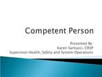 Competent Person