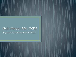 Gail Mayo, RN, CCRP