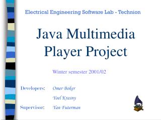 Java Multimedia Player Project