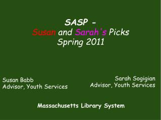 Susan Babb Advisor, Youth Services