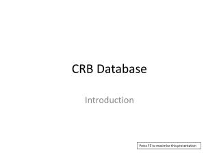 CRB Database