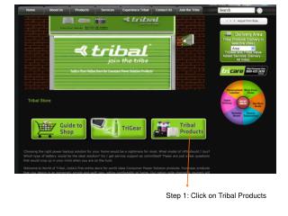 Step 1: Click on Tribal Products