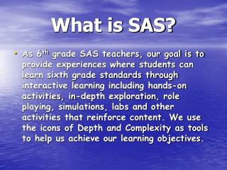 What is SAS?