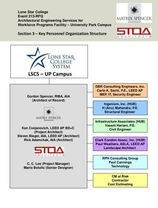Lone Star College Event 213-RFQ Architectural Engineering Services for