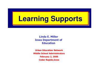 Learning Supports