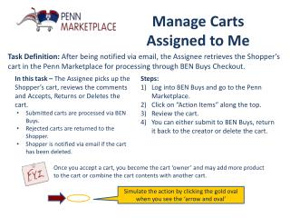 Manage Carts Assigned to Me