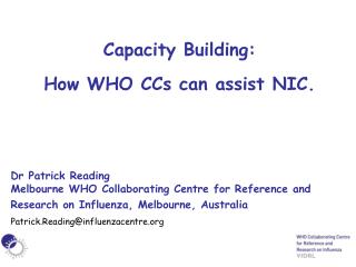 Capacity Building: How WHO CCs can assist NIC.