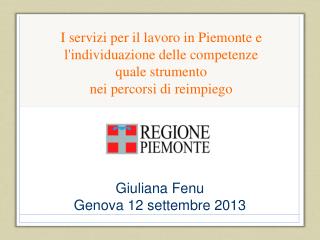 Giuliana Fenu Genova 12 settembre 2013