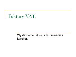 Faktury VAT.