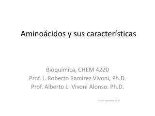 Aminoácidos y sus características