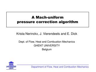 A Mach-uniform pressure correction algorithm