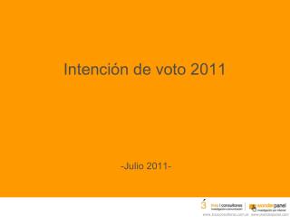 Intención de voto 2011