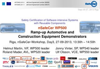 nSafeCer WP500 Ramp-up Automotive and Construction Equipment Demonstrators