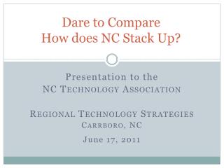 Dare to Compare How does NC Stack Up?