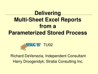 Delivering Multi-Sheet Excel Reports from a Parameterized Stored Process