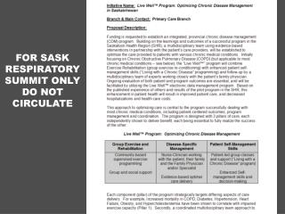 FOR SASK RESPIRATORY SUMMIT ONLY DO NOT CIRCULATE