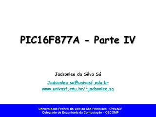 PIC16F877A - Parte IV