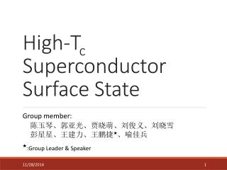 High-T c Superconductor Surface State