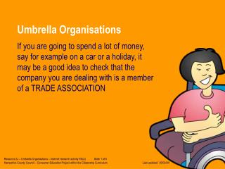 Umbrella Organisations