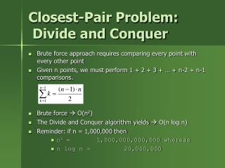 Closest-Pair Problem: Divide and Conquer