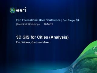 3D GIS for Cities (Analysis)